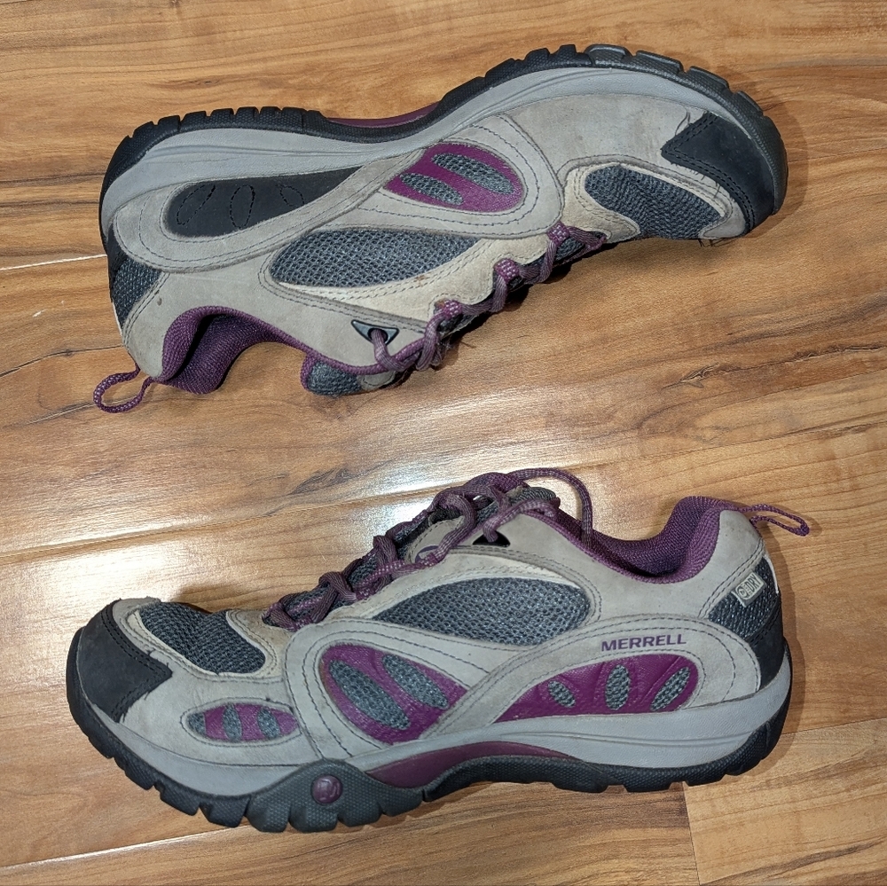 Merrell Azura Gray Plum Purple Hiking Trail Shoe Women's 11 EU 42.5 GUC Outdoors - Picture 2 of 8